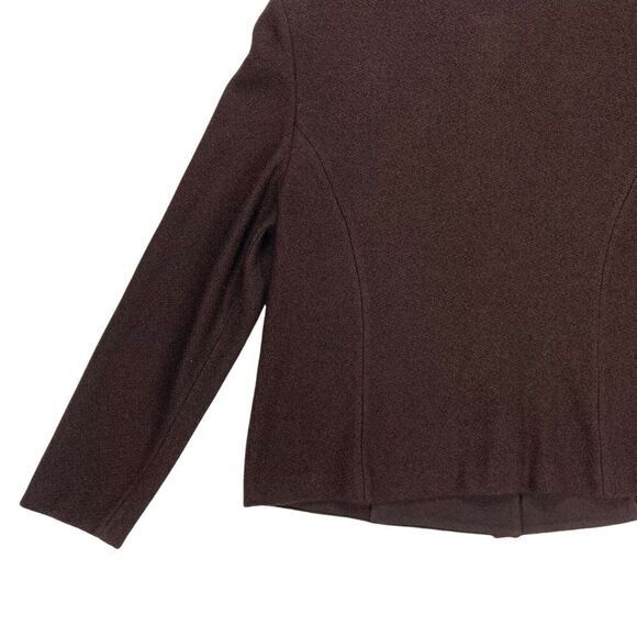 St. John 2 Pc Skirt Jacket Set Women 12 Brown Gold Button Luxury Elegant Dressy - Picture 7 of 15